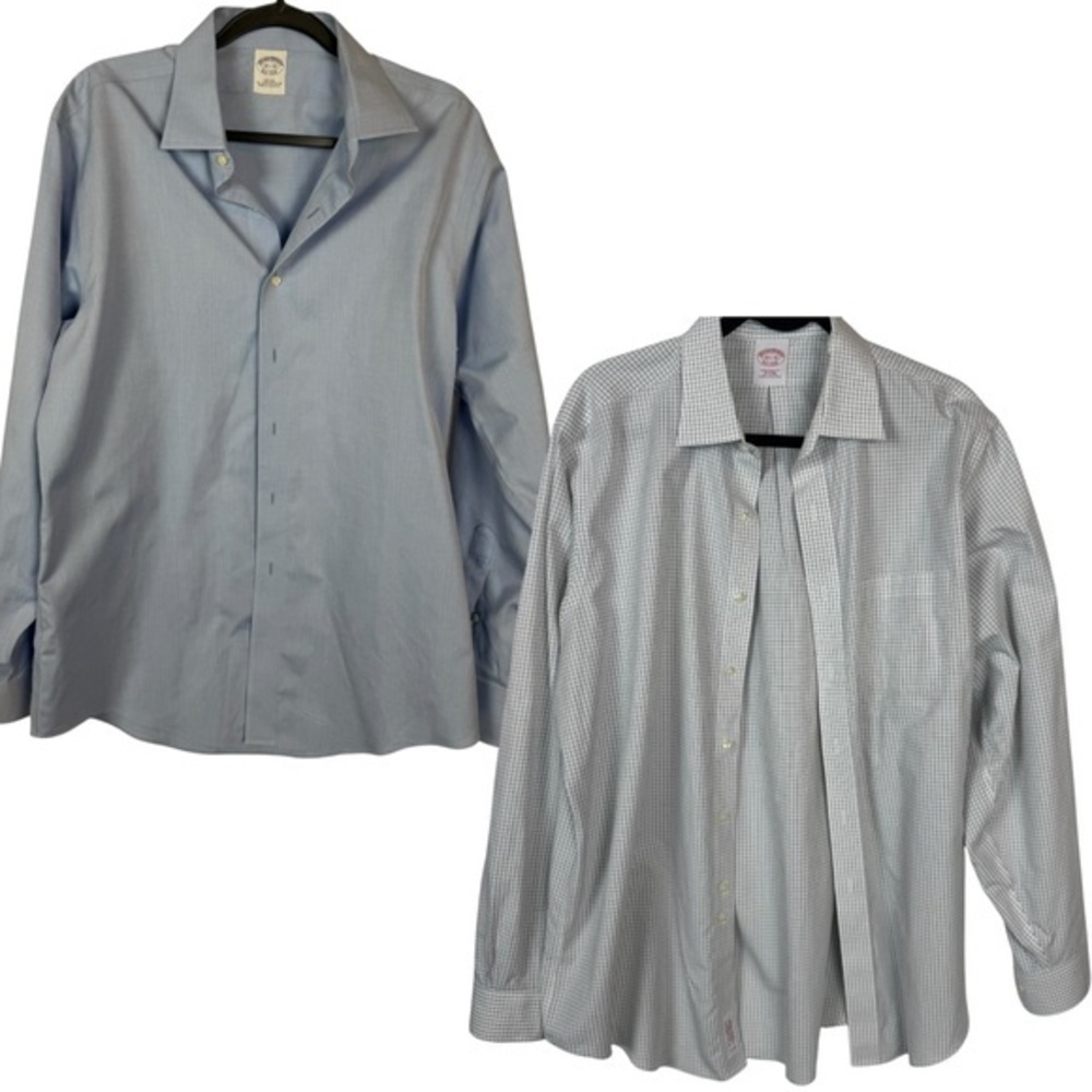 Brooks Brothers Mens Dress Shirts Lot of 2 Size‎ 16.5-36 Ivy League Preppy